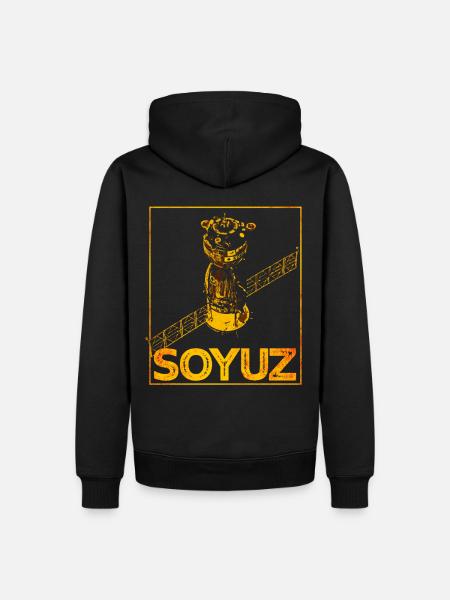 Soyuz spaceship Soviet Union - Men’s Premium Organic Hoodie - black