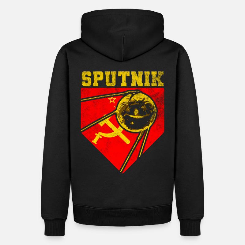 Sputnik 1 Satellit - Männer Premium Bio Hoodie - Schwarz