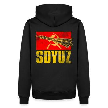 Soviet Union Missile - Men’s Premium Organic Hoodie - black - Back - Nico (187cm)