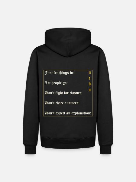 Let things be! - Männer Premium Bio Hoodie - Schwarz