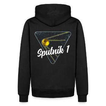 Sputnik 1 Satellit - Männer Premium Bio Hoodie - Schwarz - Hinten - Nico (187cm)