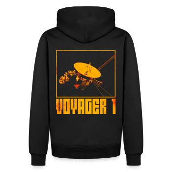 Sonde spatiale Voyager 1 - Sweat à capuche Premium bio Homme - noir - Dos - Nico (187cm)