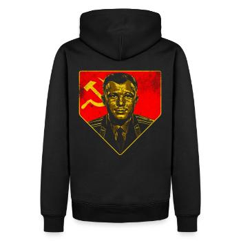 Juri Gagarin Astronaut Sowjetunion - Männer Premium Bio Hoodie - Schwarz - Hinten - Nico (187cm)