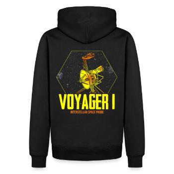 Voyager 1 - Interstellare Weltraum Sonde - Männer Premium Bio Hoodie - Schwarz - Hinten - Nico (187cm)