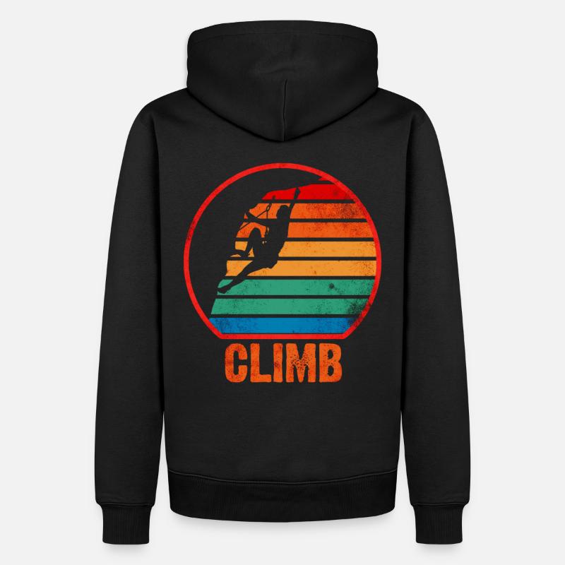 Grimper - Sweat à capuche Premium bio Homme - noir