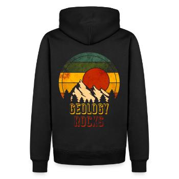 Géologie - Sweat à capuche Premium bio Homme - noir - Dos - Nico (187cm)