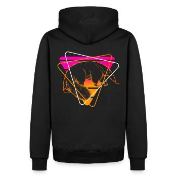 Fourmilier - Sweat à capuche Premium bio Homme - noir - Dos - Nico (187cm)