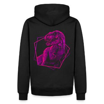 T-Rex Tyrannosaurus Dinosaure - Sweat à capuche Premium bio Homme - noir - Dos - Nico (187cm)