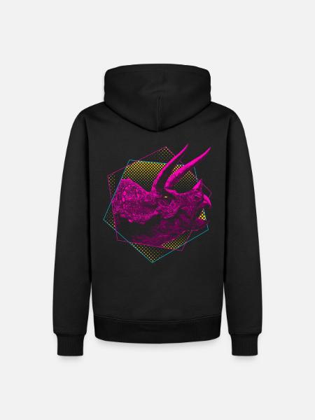 Triceratops Dinosaurs - Men’s Premium Organic Hoodie - black