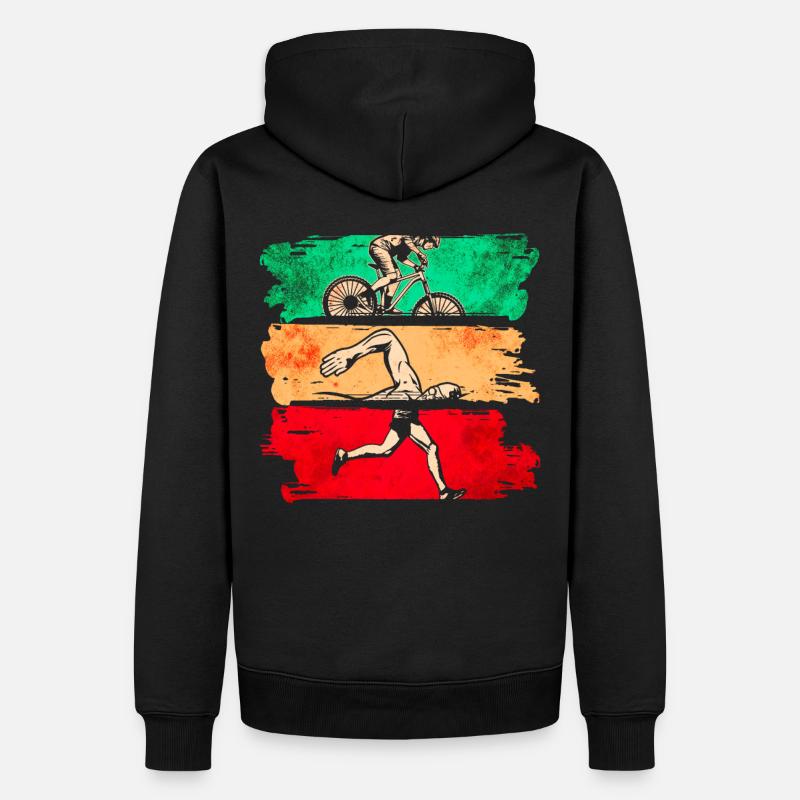 Triathlon - Sweat à capuche Premium bio Homme - noir