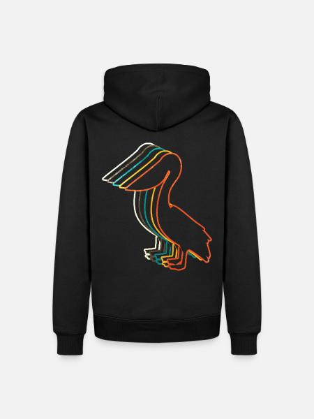 Pélican - Sweat à capuche Premium bio Homme - noir