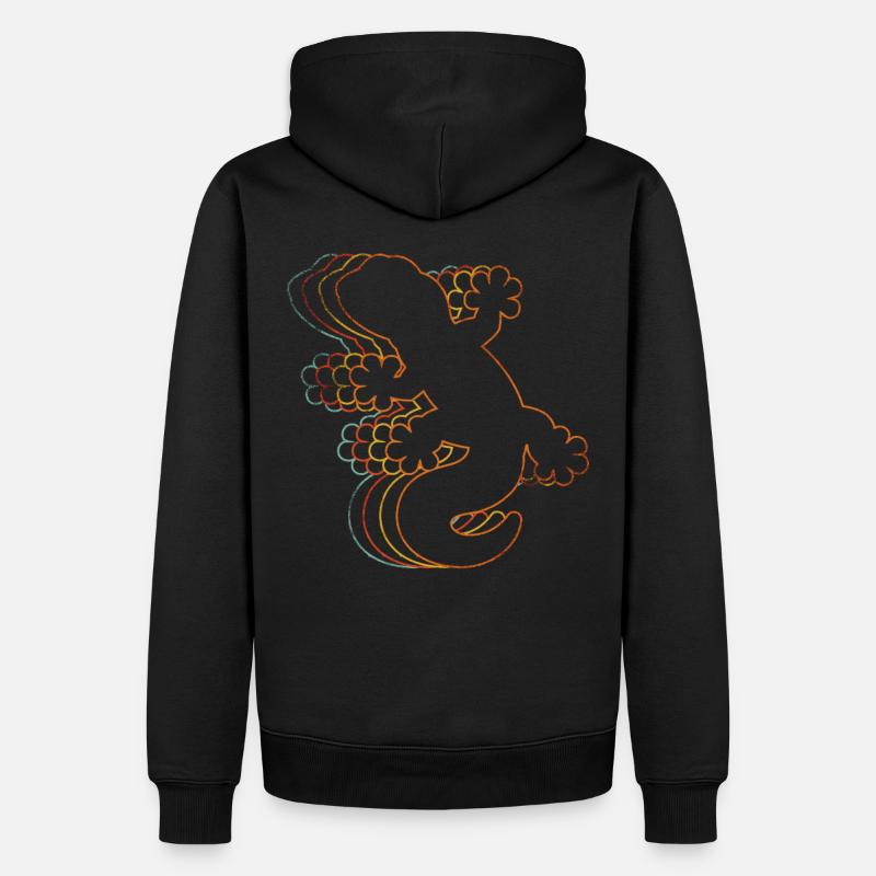Gecko - Sweat à capuche Premium bio Homme - noir