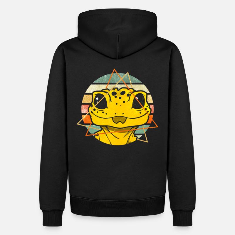 Gecko mignon - Sweat à capuche Premium bio Homme - noir