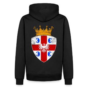 Armoiries de la Serbie - Sweat à capuche Premium bio Homme - noir - Dos - Nico (187cm)