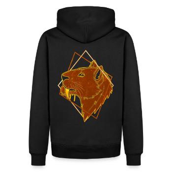 Tigre à dents de sabre - Sweat à capuche Premium bio Homme - noir - Dos - Nico (187cm)
