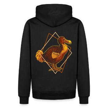 Dodo - Un oiseau disparu incapable de voler - Sweat à capuche Premium bio Homme - noir - Dos - Nico (187cm)