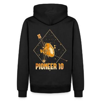 Vaisseau spatial Pioneer 10 - Sweat à capuche Premium bio Homme - noir - Dos - Nico (187cm)
