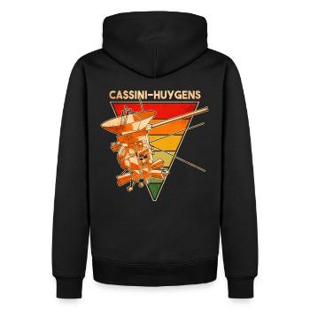 Cassini-Huygens Saturn Raumsonde - Männer Premium Bio Hoodie - Schwarz - Hinten - Nico (187cm)