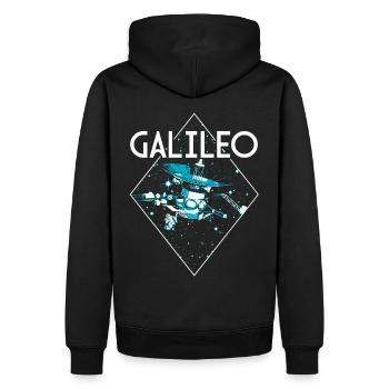 Galileo Jupiter Raumsonde - Männer Premium Bio Hoodie - Schwarz - Hinten - Nico (187cm)
