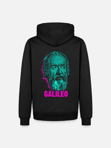 Galileo Galilei - Männer Premium Bio Hoodie - Schwarz