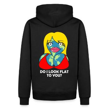 Flache Erde Witz - Männer Premium Bio Hoodie - Schwarz - Hinten - Nico (187cm)
