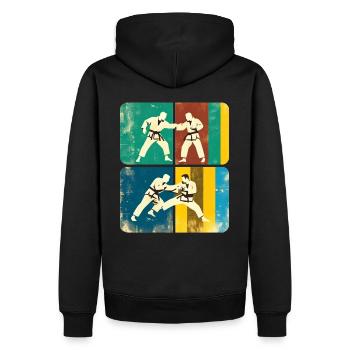 Brasilianisches Jiu-Jitsu - Männer Premium Bio Hoodie - Schwarz - Hinten - Nico (187cm)