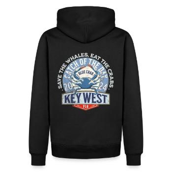 Key West Fang des Tages - Männer Premium Bio Hoodie - Schwarz - Hinten - Nico (187cm)
