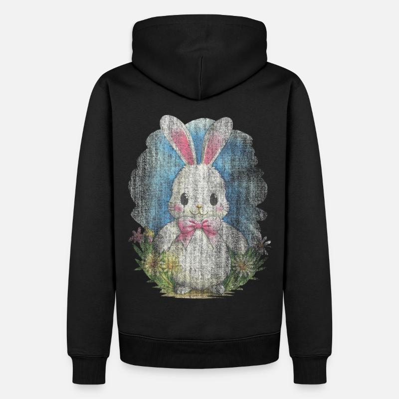 Lapin mignon, lapin mignon - Sweat à capuche Premium bio Homme - noir