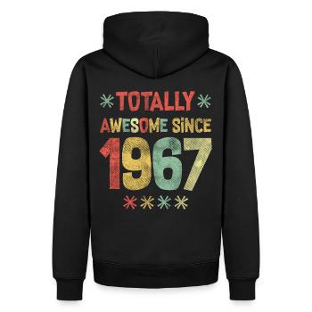 1967 - Totalement génial depuis 1967 - Joyeux anniversaire - Sweat à capuche Premium bio Homme - noir - Dos - Nico (187cm)