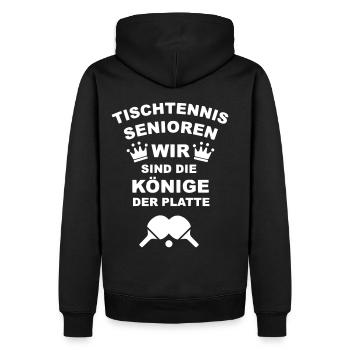 Tischtennis Senioren - Männer Premium Bio Hoodie - Schwarz - Hinten - Nico (187cm)