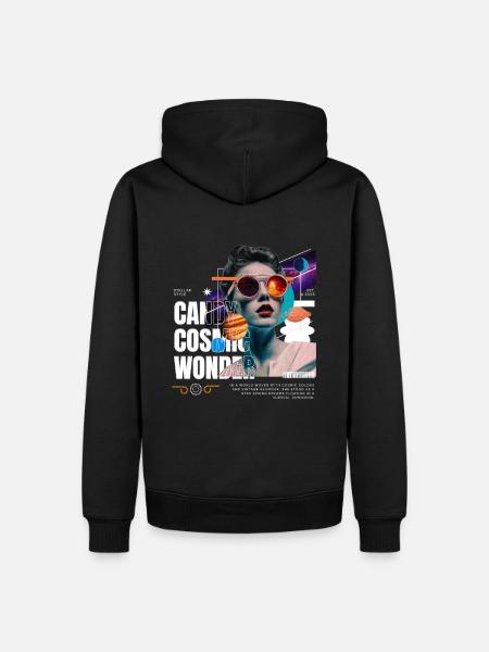 Candy Cosmic Wonder - Stellar Style - Männer Premium Bio Hoodie - Schwarz