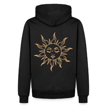 Sun symbol - Men’s Premium Organic Hoodie - black - Back - Nico (187cm)