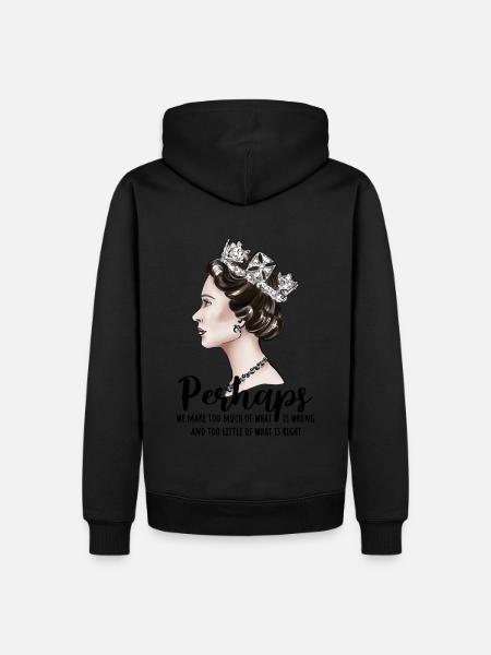 Queen of England Saying - Men’s Premium Organic Hoodie - black