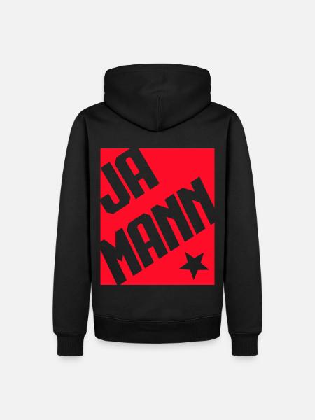 Ja Mann - Männer Premium Bio Hoodie - Schwarz