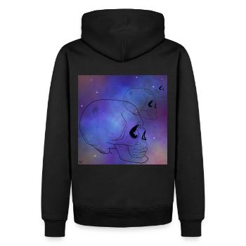 DeathSpace - Männer Premium Bio Hoodie - Schwarz - Hinten - Nico (187cm)