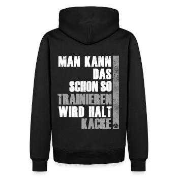 Man kann das schon so trainieren Hundesport IGP - Männer Premium Bio Hoodie - Schwarz - Hinten - Nico (187cm)