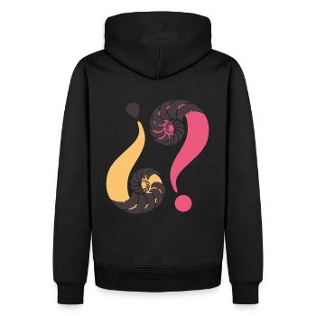Énigme infinie. 05 P3 - Sweat à capuche Premium bio Homme - noir - Dos - Nico (187cm)
