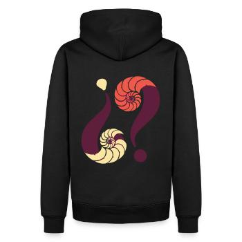 Énigme infinie. 10 Kiribila - Sweat à capuche Premium bio Homme - noir - Dos - Nico (187cm)