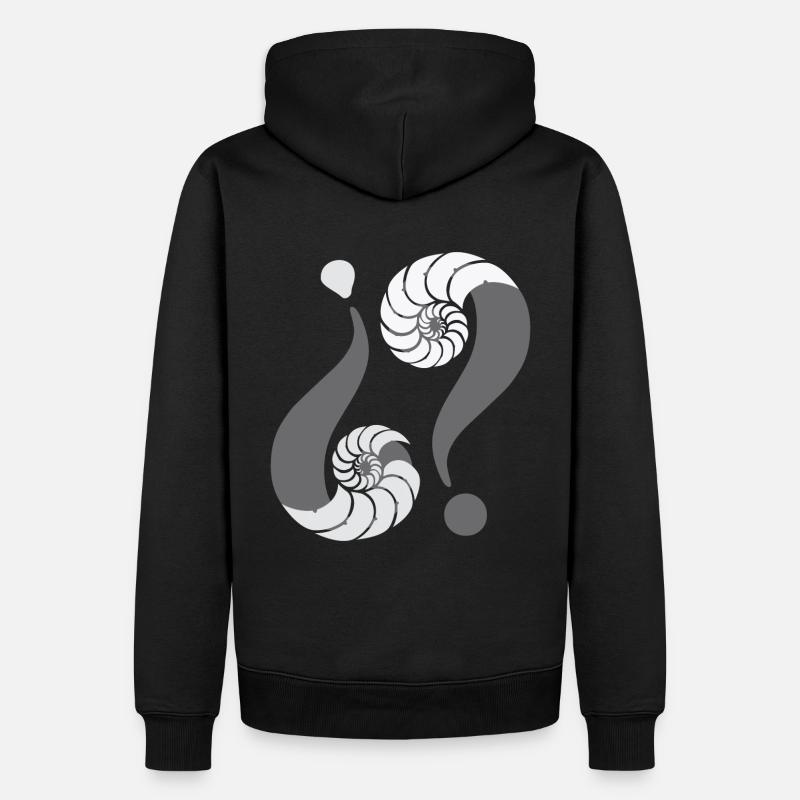 Unendliches Rätsel. 08 Grau - Männer Premium Bio Hoodie - Schwarz