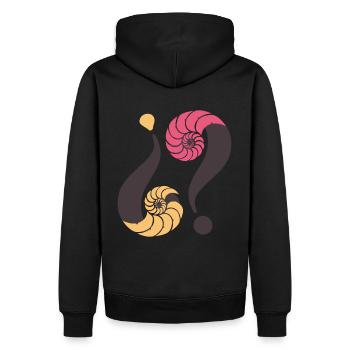 Unendliches Rätsel. 12 P3 - Männer Premium Bio Hoodie - Schwarz - Hinten - Nico (187cm)