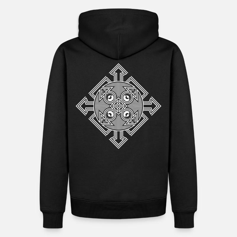 Tekno 23 arrow speaker - Männer Premium Bio Hoodie - Schwarz