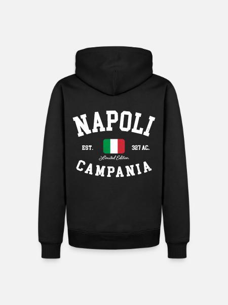 Napoli Campania Italia Flagge Italien Neapel - Männer Premium Bio Hoodie - Schwarz