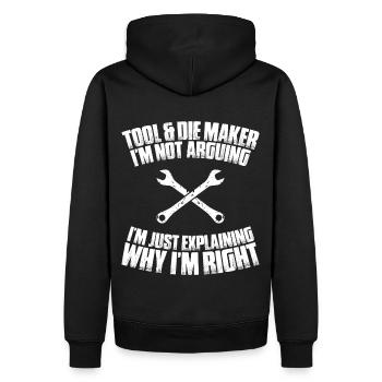 Tool Mechanic Toolmaker Tool & The Maker - Sweat à capuche Premium bio Homme - noir - Dos - Nico (187cm)