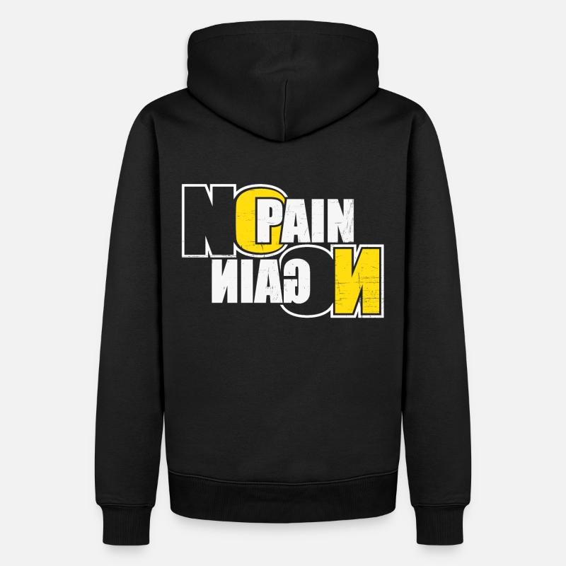 Ohne Fleiß kein Preis - Männer Premium Bio Hoodie - Schwarz