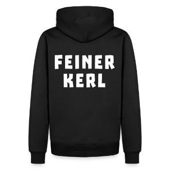Feiner Kerl - Guter Mann -Guter Junge - Männer Premium Bio Hoodie - Schwarz - Hinten - Nico (187cm)