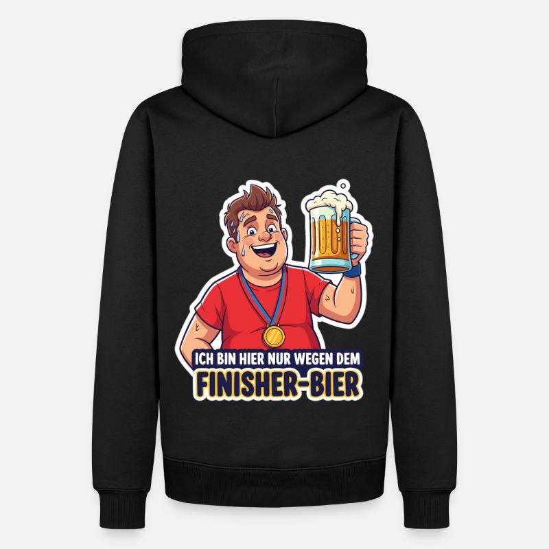 Finisher-Bier - Männer Premium Bio Hoodie - Schwarz
