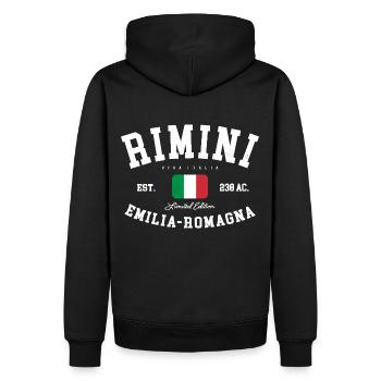 Rimini Emilia Romagna Italia Flag Italy - Men’s Premium Organic Hoodie - black - Back - Nico (187cm)