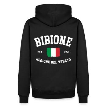 Bibione Regione Del Veneto Italia Flagge Italien - Männer Premium Bio Hoodie - Schwarz - Hinten - Nico (187cm)