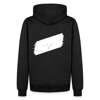 Klecks geneigt mit Rissen | Marker (Vectorgraphic) - Männer Premium Bio Hoodie - Schwarz - Hinten - Nico (187cm)