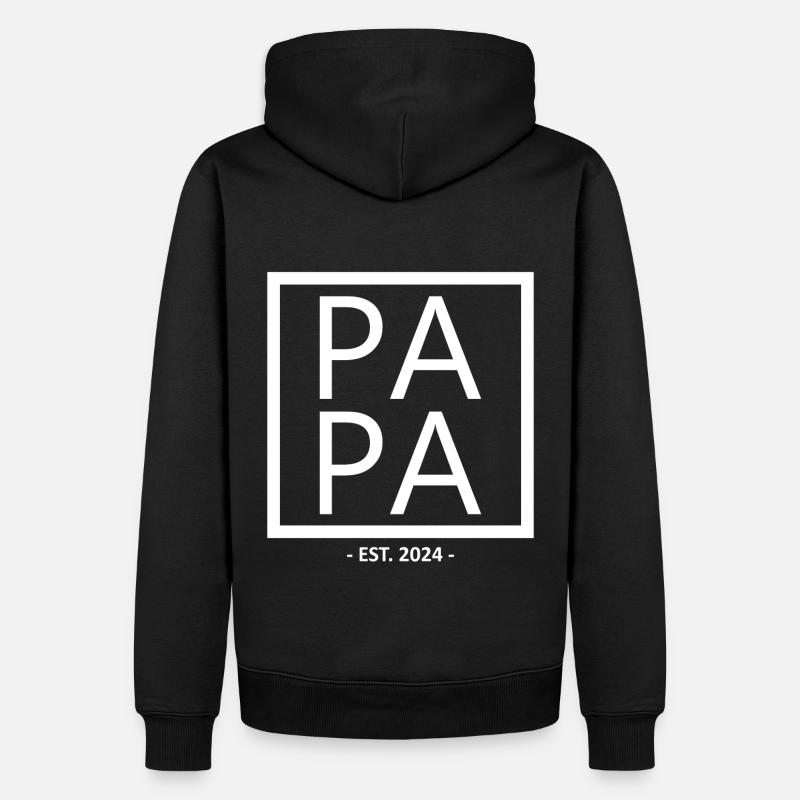Papa 2024 - Sweat à capuche Premium bio Homme - noir